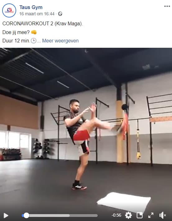 thuistraining gym corona